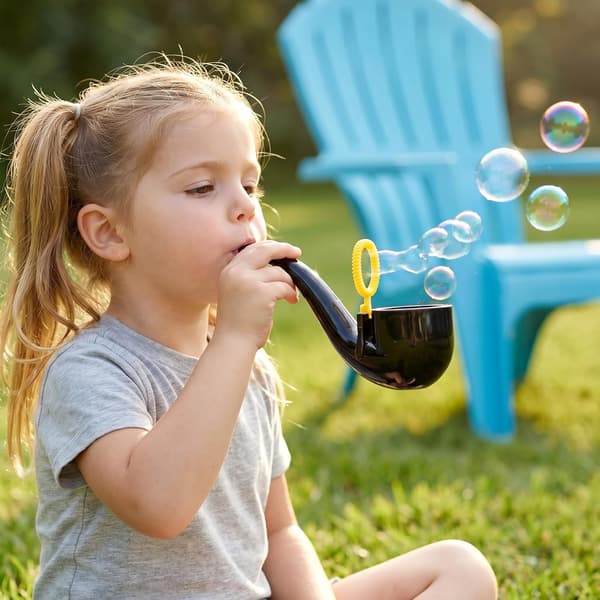 Bubble Pipe, 3D Printed Creative Pipe-Shaped Bubble Blower - Colorful Fun Bubble Blowing Pipe, Reusable Retro Fun Style Bubble Maker - for Party