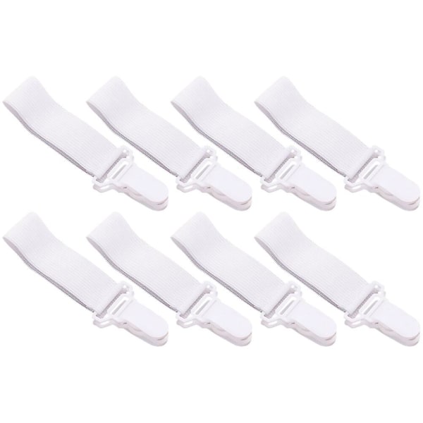 16 stk Praktiske Anti-Skli Ark Spenner Seng Ark Festemidler Seng Ark Holder Hvit 21.5X3.2CM White 21.5X3.2CM