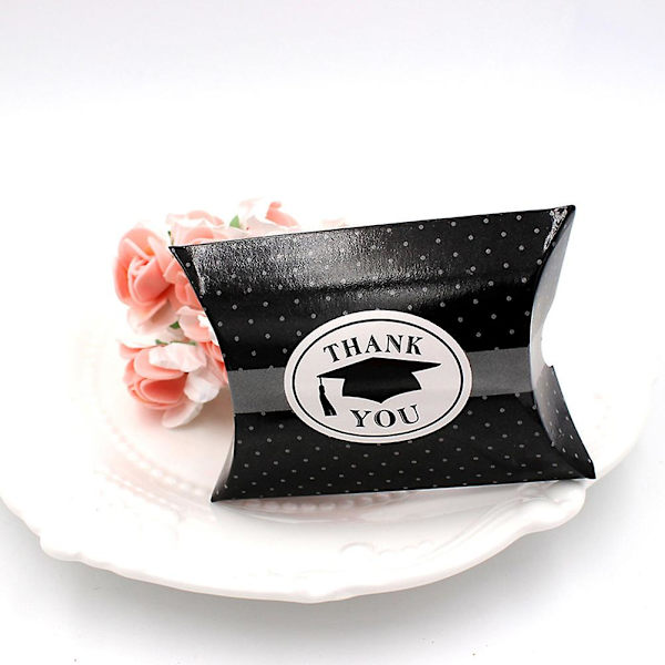 10 st Svarta Presentaskar Presentpappersask Godisaskar Presentaskar Festfavoritaskar Black10pcs