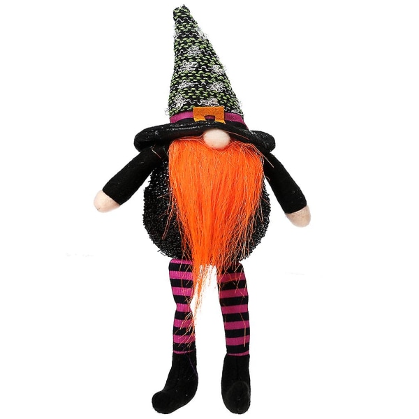 Halloween Plysj Glow Gnome med Hat Doll Leketøy Ornament Etter Halloween Grønn lue