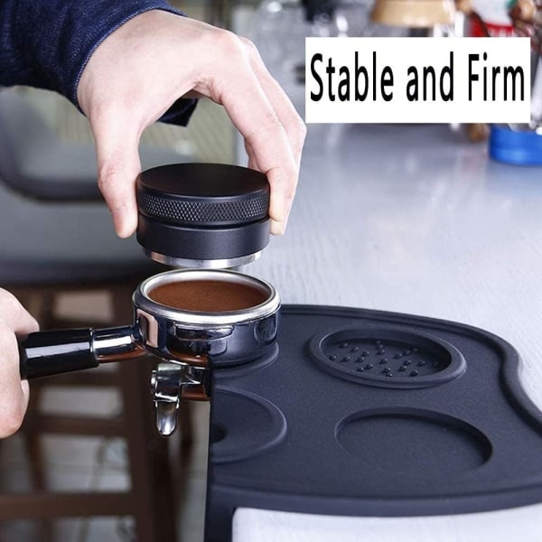 Silikon Espresso Tampermatte, Anti-Skli Espresso Tampermatte for Baristaverktøy Hjemmekjøkken Kontor Barbutikk Benkeplate, 6,1 tommer x 8,3 tommer