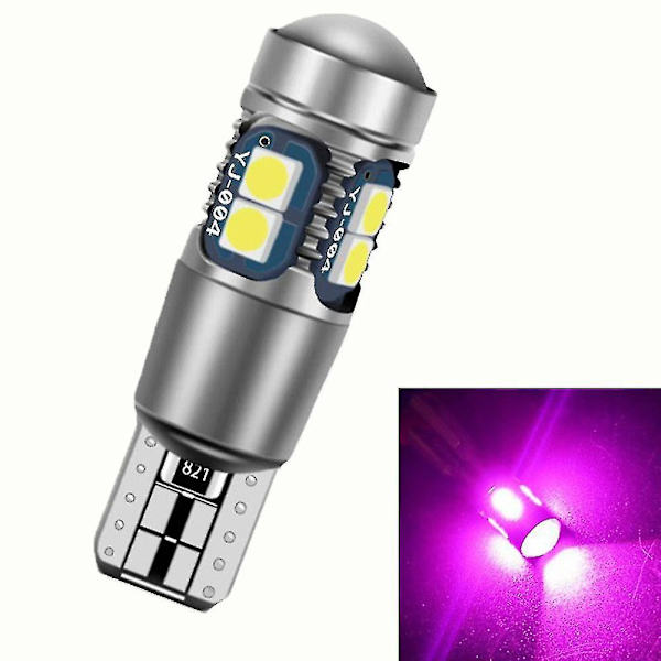 T10 W5w Ljusstark LED-bilbreddlampa Dagsljuskörning Registreringsskyltlampa Rosa Lila Pink Purple