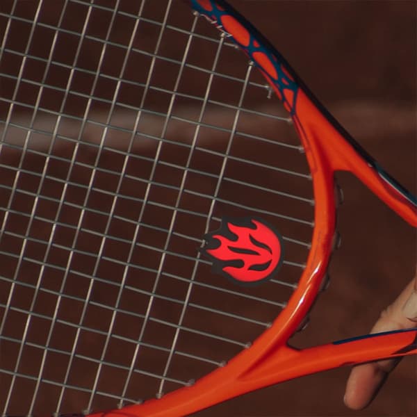 2 pcs. Silicone Vibration Dampeners for Tennis Racket with Flame Design, Red Shock Absorbers
