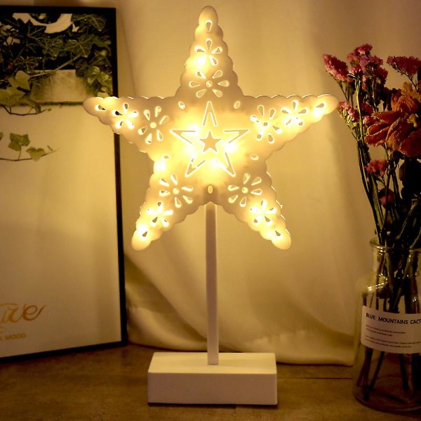 Led Star Bordlampe 29 Cm Bordlampe Vindusdekorasjon Stjerne