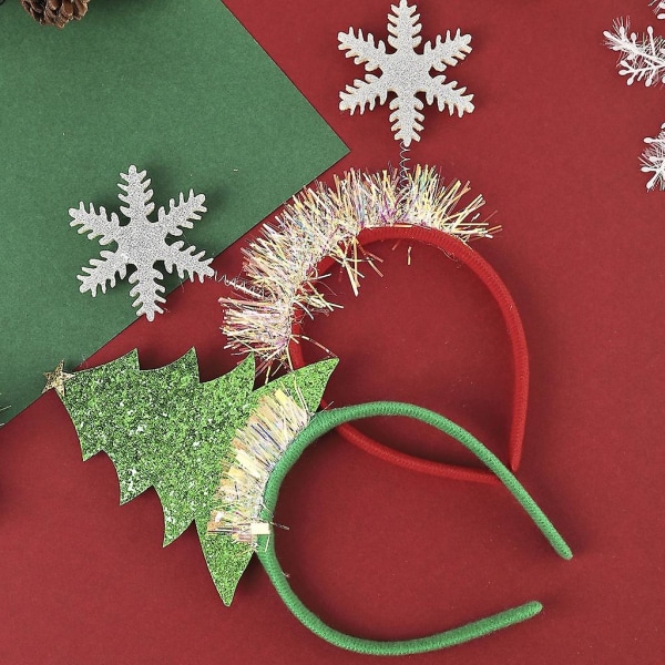Hodebånd med snøflak- eller juletre-form til jenter - Festlige hodebånd, sminketilbehør til hår