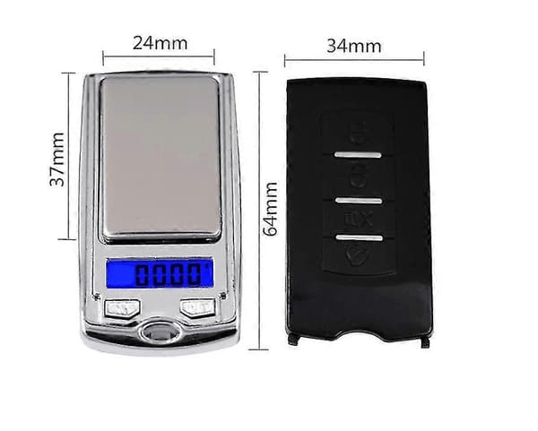 Digital mini scale with LCD display, tare function, high-sensitivity car key shaped scale