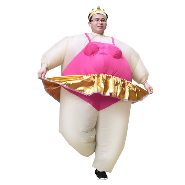 Oppustelig ballerina kostume til voksen Blow Up Funny Fat Suits Halloween Fancy Dress