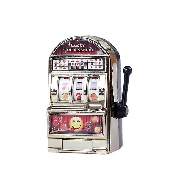 Mini Casino Lucky Jackpot Fruit Spelautomat Penninglåda Spelleksaker Barn Vuxen Roliga Antistressleksaker Födelsedagspresent för barnGuld