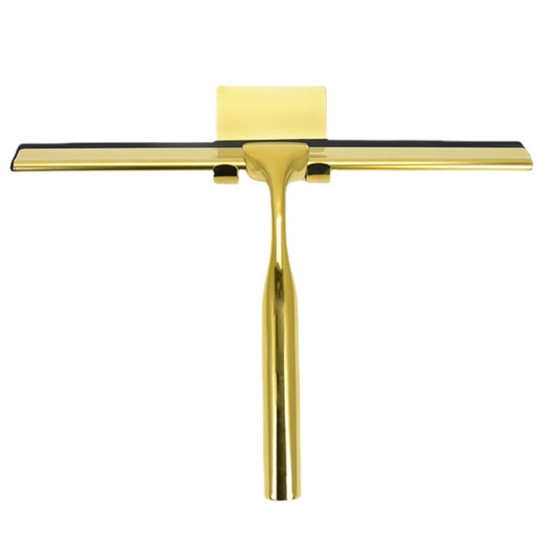 Gull sylindrisk skrape i rustfritt stål + firkantet krok