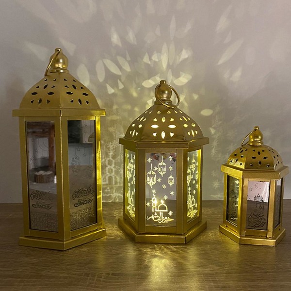 Retro Elegant Ramadan Hengelampe Element Håndlampe Innendørs Hjem Fest Dekorasjon Festival