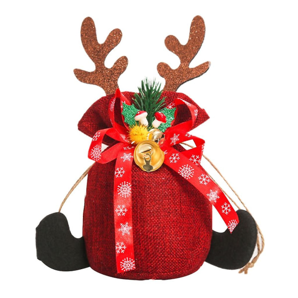 Christmas Apple Bag Gjenbrukbar Party Favor Godteri Oppbevaringspose Oppbevaringspose