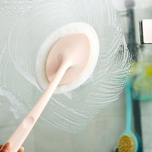 Long Handle Sponge Cleaning Brush for Ceramic Tiles Bathroom Kitchen Descaling