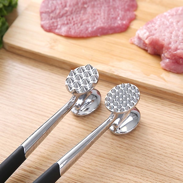 Knocking Meat Hammer Steak Alloy Tendon Breaker Tender Double-sided Hammerpots And Pans Set Sink Spo