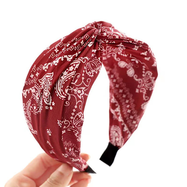 Bohemia Kukkakoristeiset Päännauhat Naisille Vintage Leveä Päännauha Chiffon Satiini Kiertävä Turbaani Hiusten Kääre Hiusten Tarvikkeet, 4-Pakkaus
