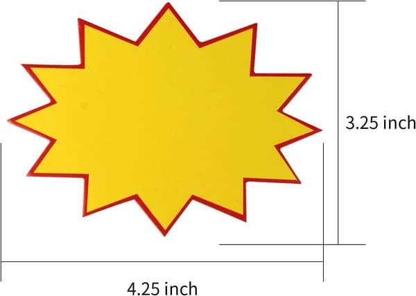 100 stk. Blank Stjerneformede Prislapper for Salg