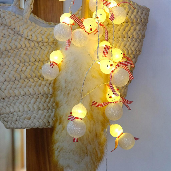 10/20 Snowman Dekorative String Lights LED 1,5m til 3m Jul NytårsdekorationRGB