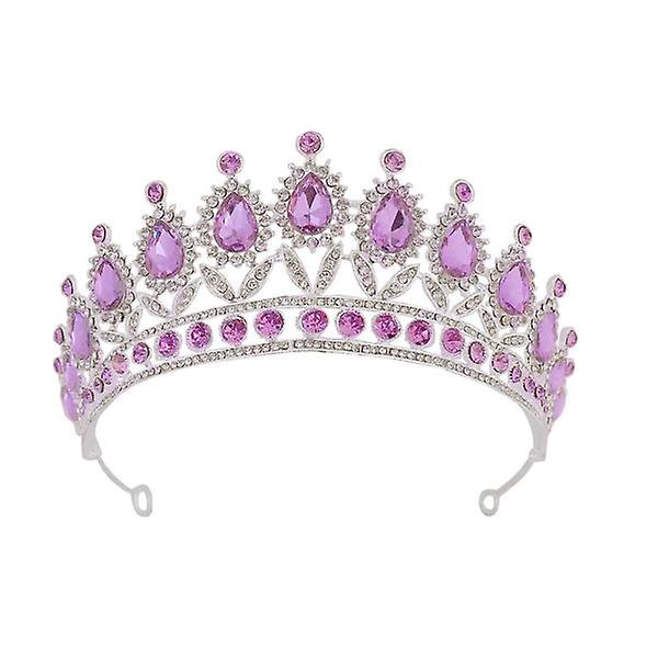 Diamant Hodeplagg Rhinestone Prinsesse Tiara Brud Bryllup Hodebånd Bryllup Brud Bryllup Hodeplagg Assortert Farge 115X15X6.5CM