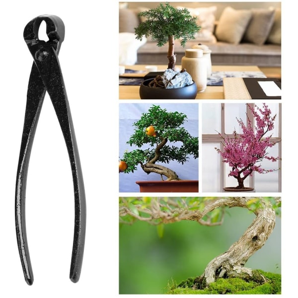 Professionel skarp klinge rund kant konkav grenkutter Have-bonsai-værktøj Håndsmedet knop-bonsai-skærer - Haveværktøj[205 mm]