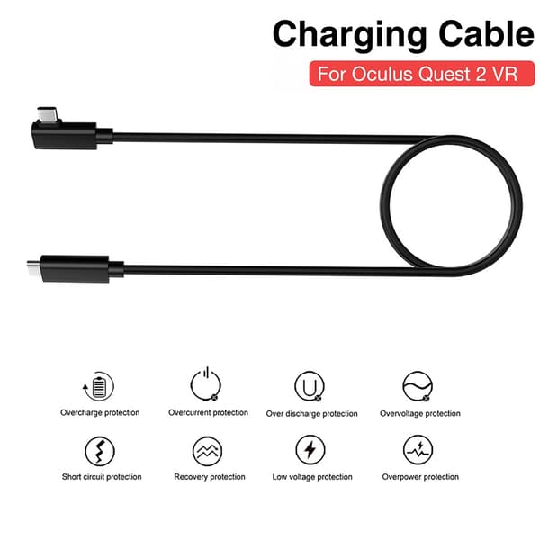 USB C till Typ C 3.1-kabel Virtual Reality Headset Link-kabel kompatibel med Oculus Quest 2 VR