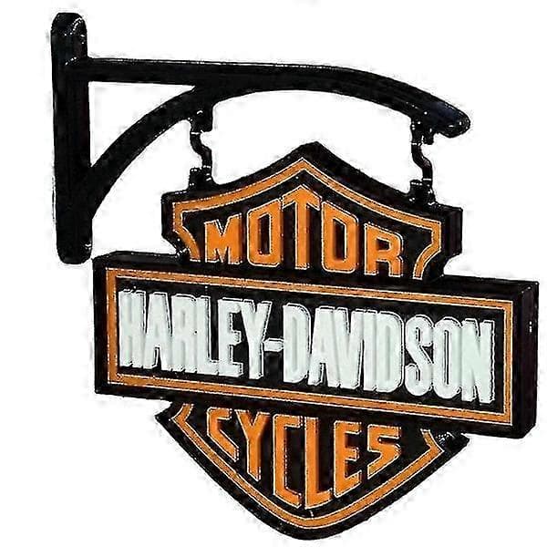 Harley Davidson Vægskilt - Logo Dekorationspynt - Ikonisk Vægkunst til Harley-fans - Ingen forbindelse påkrævet