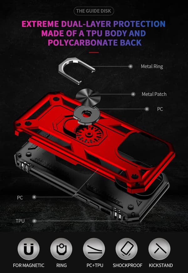 iPhone 14 Pro Max Cover, Ekstrem Beskyttelse Militær Rustning Dobbelt