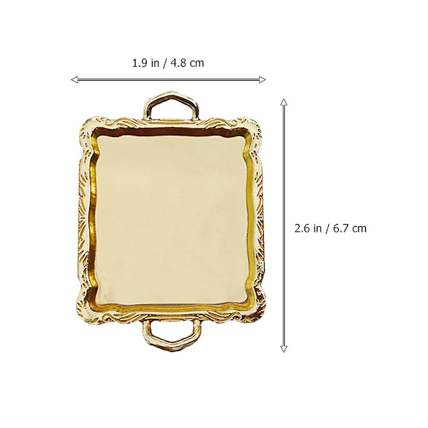 1 Set Mini Leivänallas Mini Leivänpidike Leikki Mini Nukkekoti ValokuvausrekvisiittaKulta6.7X4.8X0.5CM