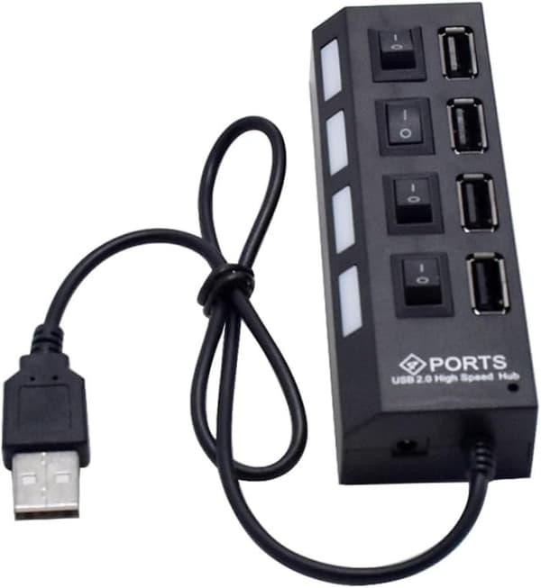USB-hub 2.0 USB-adapter 4 uttak USB-splitter USB-enhetstilkobling