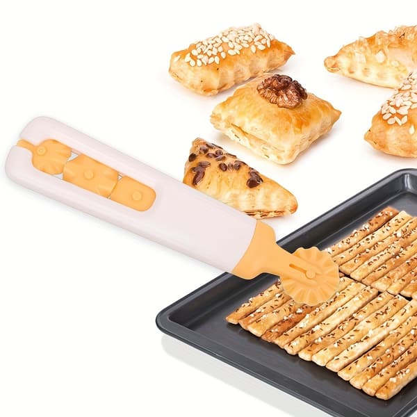 4-in-1 Pastry Wheel Set, Rolling Mold for Baking Pizza and Dough Cutting, Kitchen Utensil