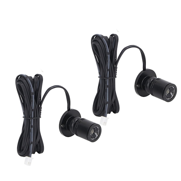 Dæmpbar Mini Spotlight 5V Mini LED Spotlight 1 til 2 Spotlights med Lysdæmper til Display Smykkeskabe Veranda [Db] Sort Black Warm Light