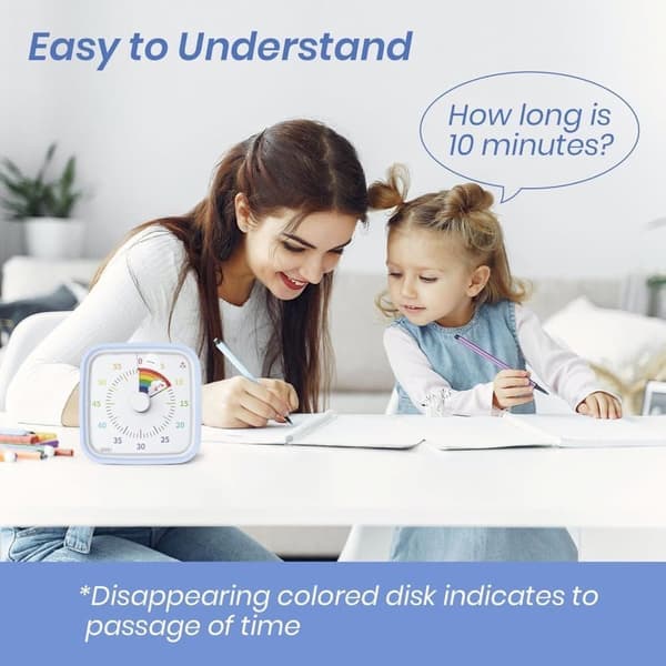 Visual Timer 60 Minutes for Classroom and Kids, Cartoon Design Adjustable Volume