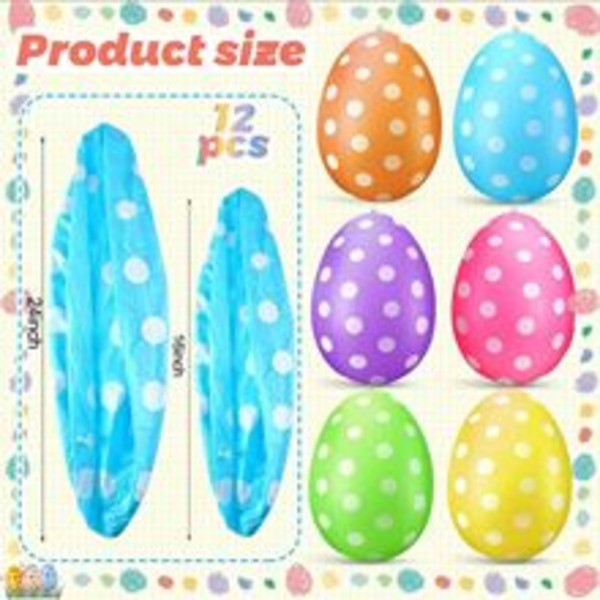 Inflatable Easter Eggs Easter Outdoor Yard Decoration (40 cm, 12 pieces)