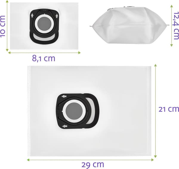 Vacuum Cleaner Bags 10-pack Non-Woven Filter Compatible with multiple Rowenta models