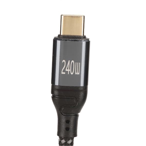 USB C–USB C -kaapeli PD240W USB2.0 Type C -liitäntä 480Mbps USB C uros–C uros kaksipuolinen datakaapeli 150cm