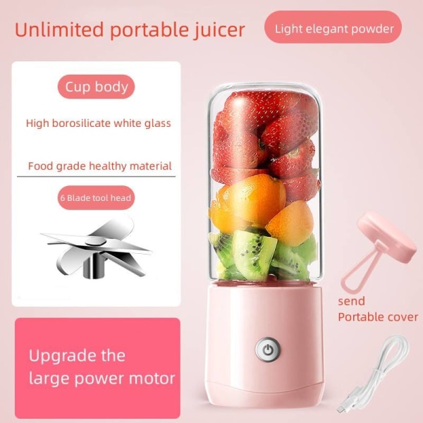 Bærbar Juicer USB Oppladbar Smoothie Blender Juice Mixer Maskin