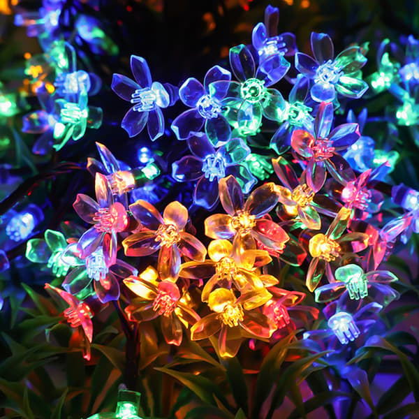 Gave til morsdag, utendørs LED-solcellelamper, blomster
