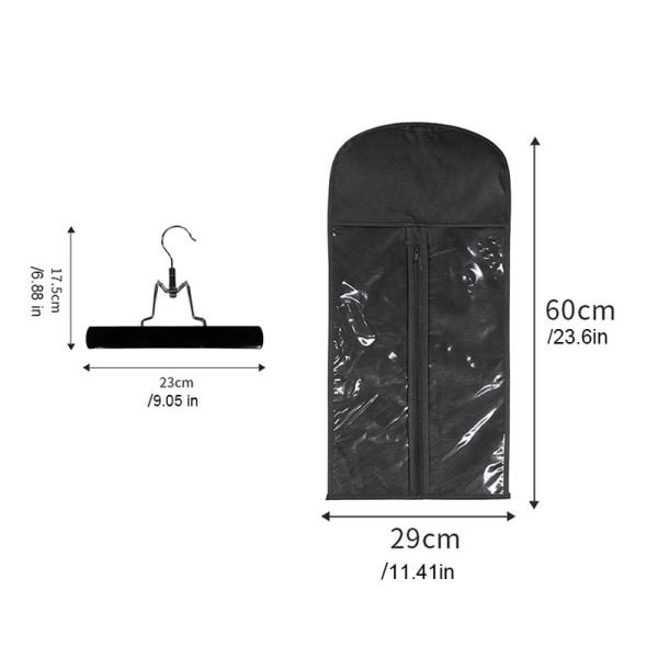 Dammtät hårförlängning Peruk Stativ Väska Förvaringsväska Peruk Förvaringsväska