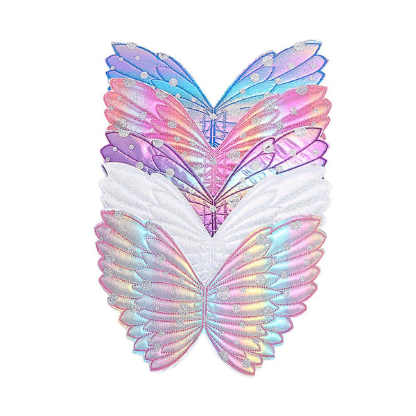 5 stk Barn Metallic Fairy Wings Rekvisitter Fancy Dress Cosplay kostymetilbehør Assortert farge31X20CM Assorted Color 31X20CM