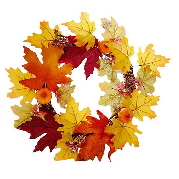Spisebord Dekoration Bordlys Krans Lysringe Thanksgiving Dør Dekorationer Assorteret Farve 35x35cm