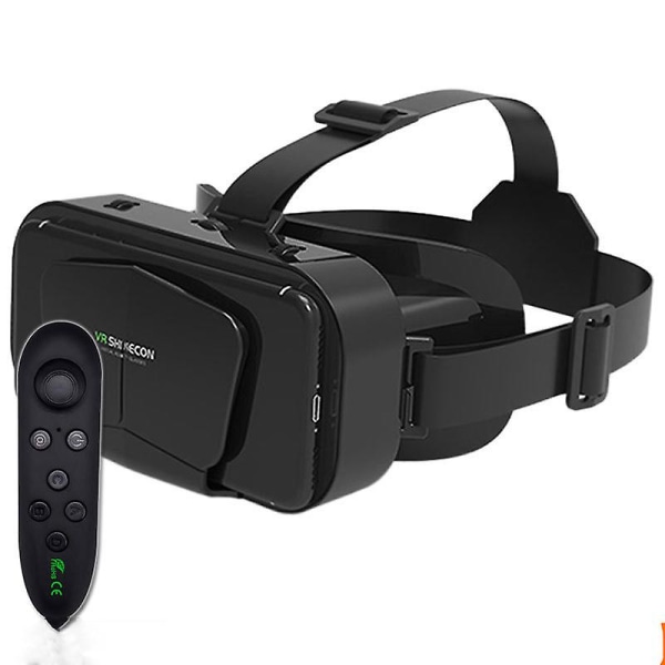 Vr 3d Virtual Reality-briller til 4,7-7 tommer mobiltelefoner med beskyttelsesbriller egnet til I-max MoviesBla Black