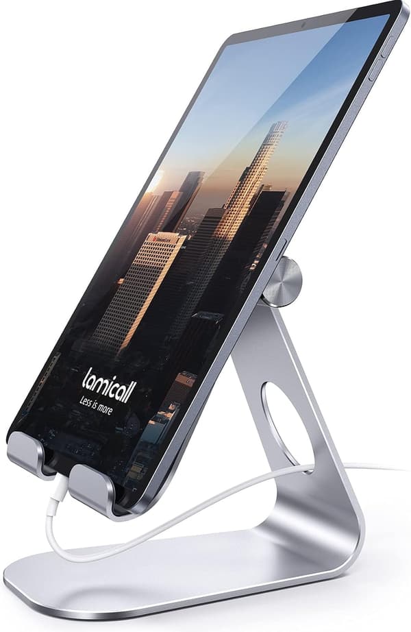 2 st Tabletthållare, Justerbart Tabletstativ - Skrivbordsställ Dockningsstation Kompatibel med 4-13 \" Tablets som iPad Pro 1