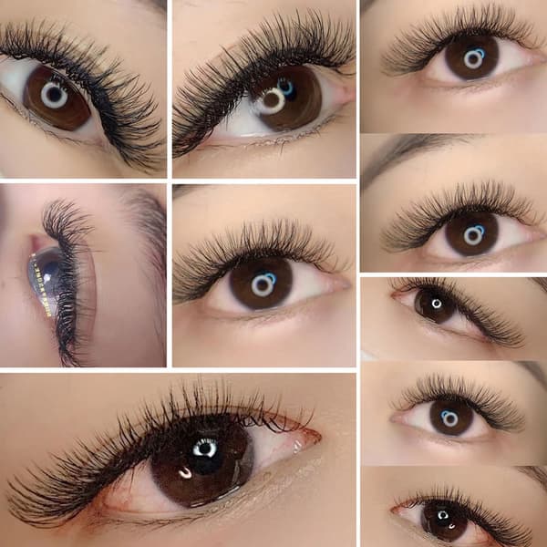 Fluffy Soft Lightweight 12 Rows Eyelash Clusters 8-15mm Mixed Black 0.07D Makeup Extension