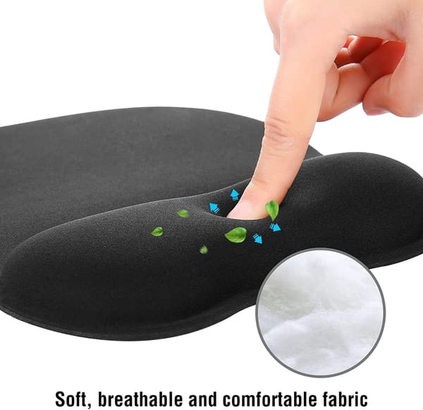 Musematte med ergonomisk håndleddsstøtte, musematte med minneskum Fi