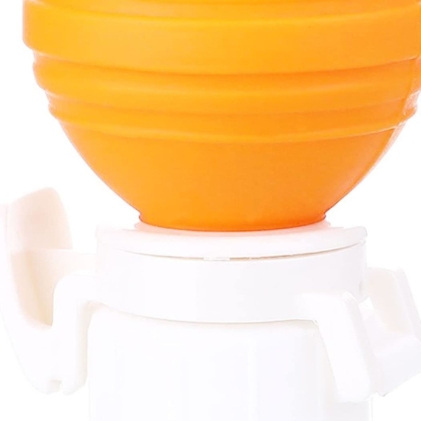 Kreativa Förseglade Kapselflaskor Förseglare Frisk Pump & Häll Fizz Keeper Köksredskap (3 st, Orange)
