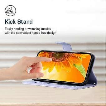 Wallet Case for Oppo A58 4G Sunflower Pattern Stand Leather Case with Hand Strap Style B Style B