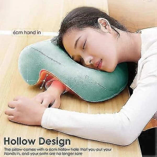 Face Pillow, Comfortable Soft Sleeping Pillow with Armhole, Donut Face Pillow, Massage Headrest Face Pillow Desk, Headrest Pillow