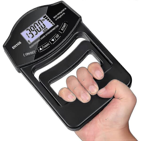 Grebstyrketester, 180 kg digitalt hånddynamometer grebsstyrkemåler USB LCD-skærm