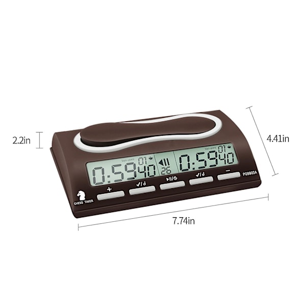 Ny Digital Schackklocka Competition Pro Brädspel Timer Master-turnering Brun