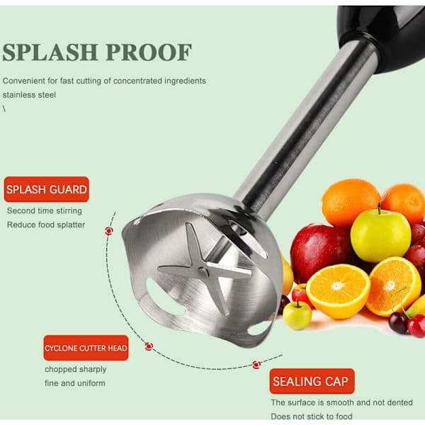 Multifunctional Hand Blender, 1200W, Detachable Base, High-Performance Blades, Turbo Function, BPA-Free - Fei Yu