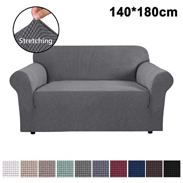 Venyttelysohvan Päällinen Huonekalujen Suoja Settee Takki Pehmeä Elastisilla Alareunoilla Fleece Universaali Yksivärinen Sohvan Päällinen Vaaleanharmaa 140x180cm Light grey 140x180cm