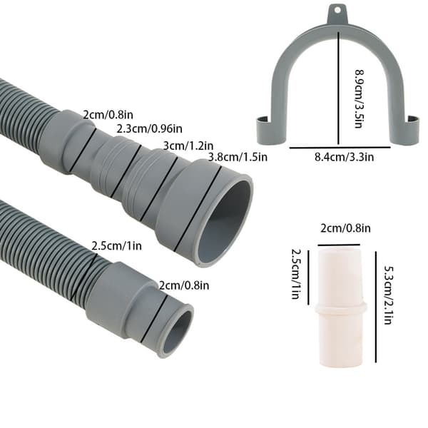 Washing Machine Drain Hose 3m Flexible Dishwasher Drain Hose Extension Kit Corrugated Washing Machine Di